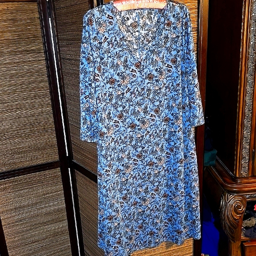 Floral Blue Dress
